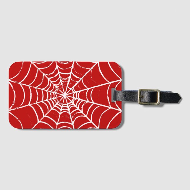 Red Web Luggage Tag (Front Horizontal)