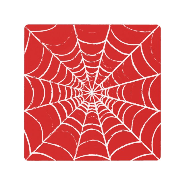 Red Web Metal Print (Front)