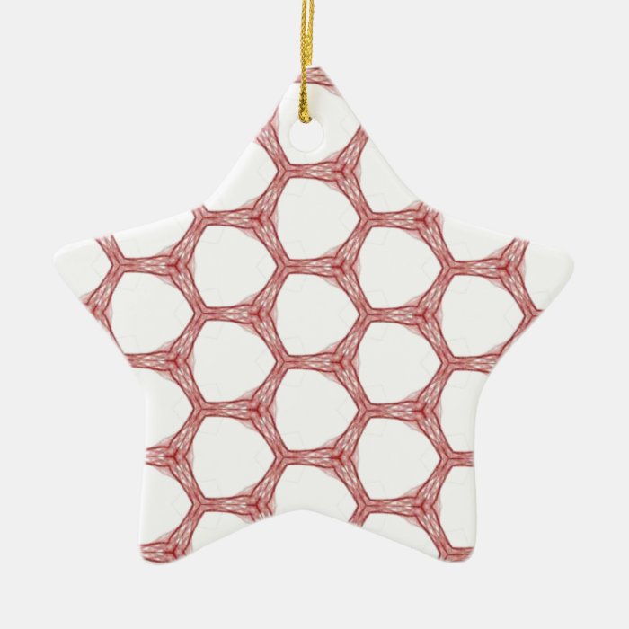 Red Web Snake Skin Pattern Design Christmas Ornament