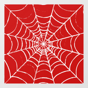 Red Web Wall Decal