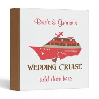 Red Wedding Cruise Album 3 Ring Binder