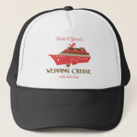 Red Wedding Cruise Favors Trucker Hat