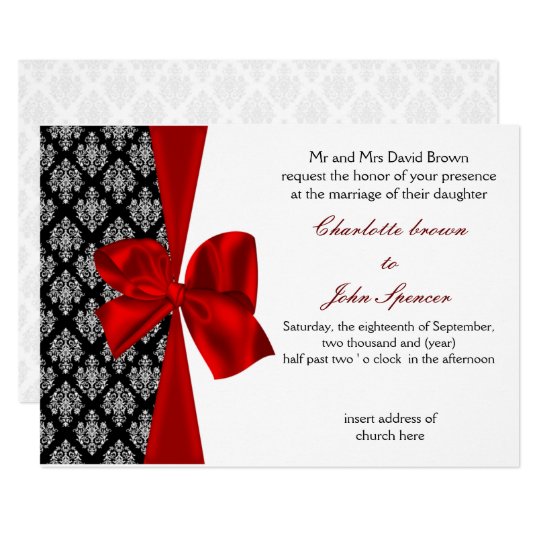 red wedding invitation | Zazzle.com