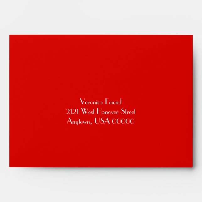 Red Wedding Invitation Envelope (Front)