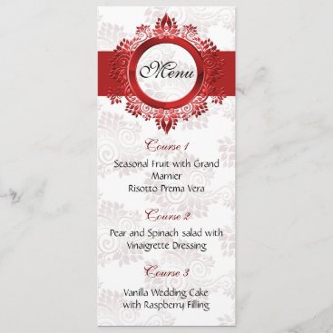 red wedding menu