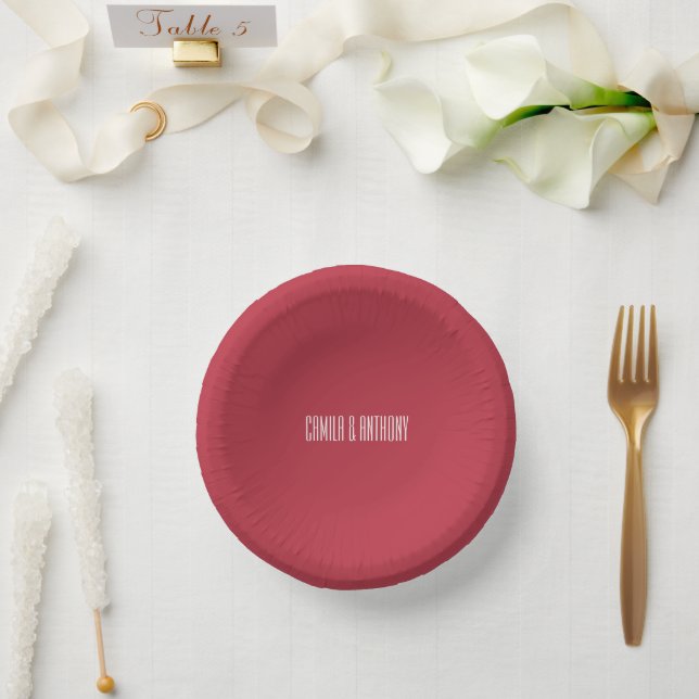 Red Wedding Paper Bowls (Wedding)