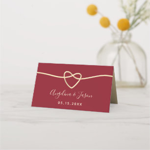 Red Wedding Place Card