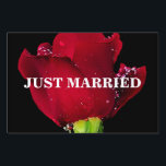 Red Wedding Rose Yard Sign<br><div class="desc">The red wedding rose symbolizes an immortal love or a union that will never fade - even through time or death. In mythology, rose meaning is associated with Aphrodite (Greek) goddess of love who was often depicted adorned with roses around her head, feet and or neck.</div>