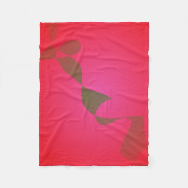 Red Weed Fleece Blanket (Front)