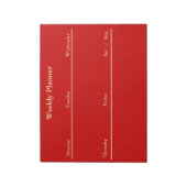 Red Weekly Planner Notepad (Rotated)