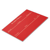 Red Weekly Planner Notepad (Angled)