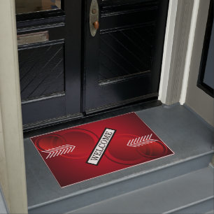 RED WELCOME DOORMAT