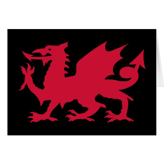 Red Welsh Dragon Cards (Front Horizontal)