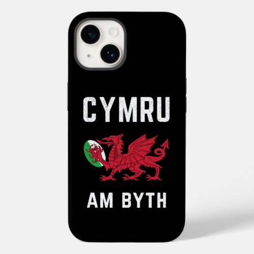 Red Welsh Dragon Cymru Roots Rugby Fan Wales Flag Case_Mate iPhone 14 Case