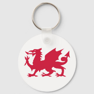 Red Welsh Dragon Keychain