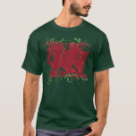 Red Welsh Dragon Men&#39;s Dark T-shirt at Zazzle