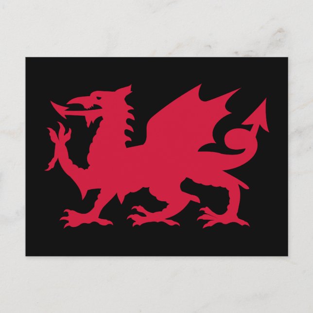 Red Welsh Dragon Postcard (Front)