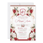 Red Western Elegant Baroque Charro Quinceañera