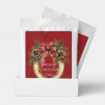 Red Western Gold Horse Shoe Christmas Pine Cones Hot Chocolate Drink Mix