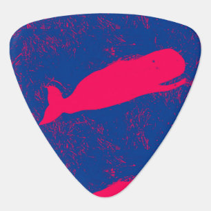 red whale, white whale guitar pic guitar pick
