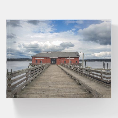 Red Wharf in Historic Coastal Coupeville Paperweight