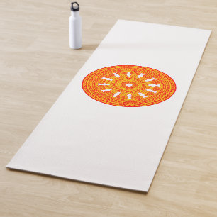 Red Wheel of Dharma (Buddhist Art) Yoga Mat