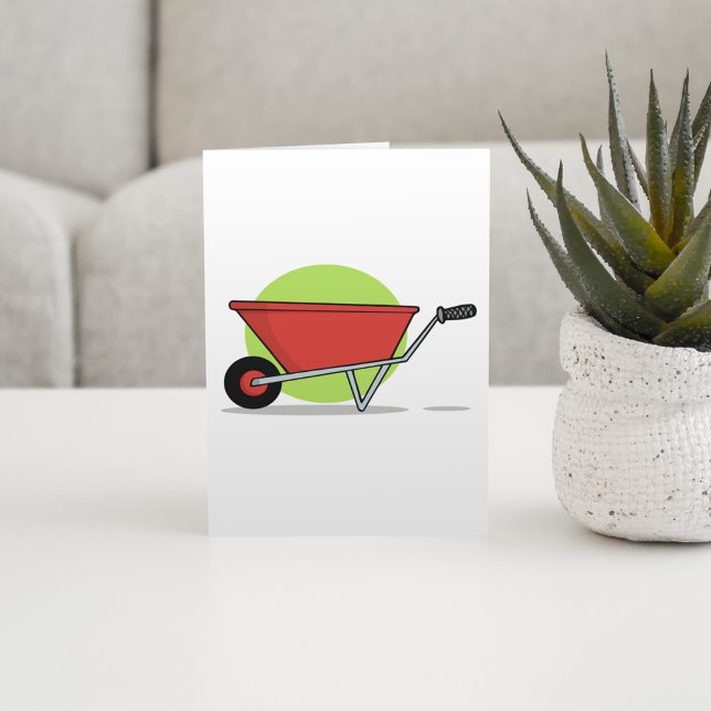 Red Wheelbarrow Garden Cart Card (Creator Uploaded)