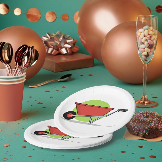 Red Wheelbarrow Paper Plates (Creator Uploaded)