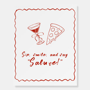 Red Whimsical Frame That's Amore Italian Wedding Foam Board