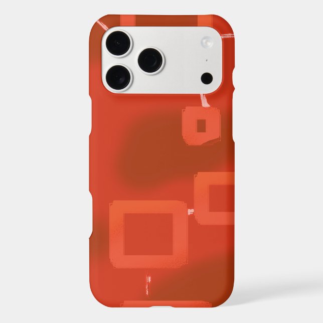 Red Whimsical Geometric Abstract Case-Mate iPhone Case (Back)