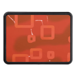 Red Whimsical Geometric Abstract Hitch Cover