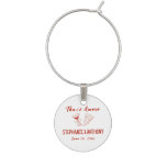 Red Whimsical Pizza That&#39;s Amore Italian Wedding Wine Charm