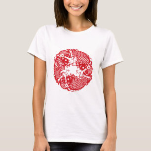 Red Whirling Koi Carp Fish Group Classic WT T-Shirt