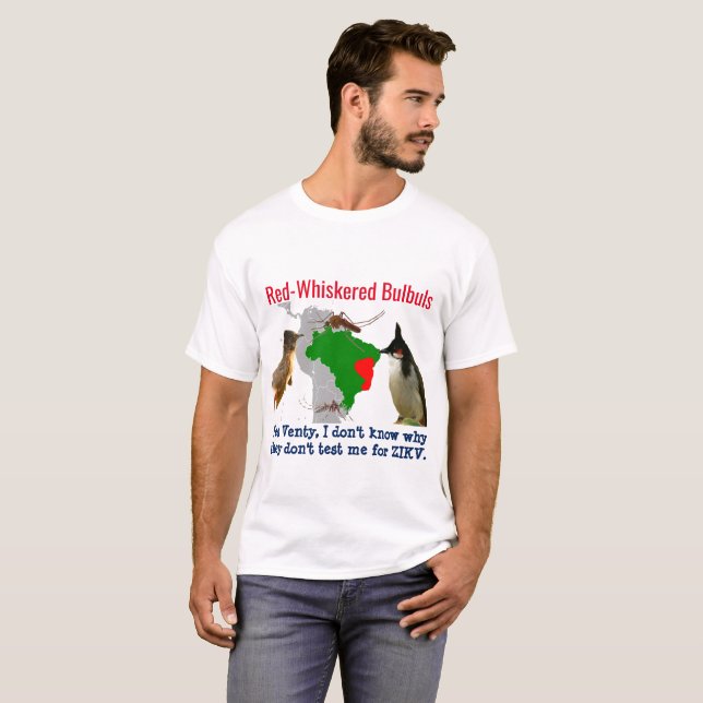 Red-Whiskered Bulbuls in Brazil by RoseWrites T-Shirt (Front Full)