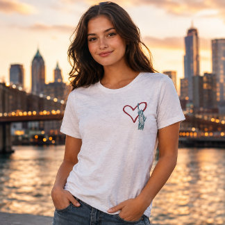 Red White & 250 Statue of Liberty Patriotic Tri-Blend Shirt