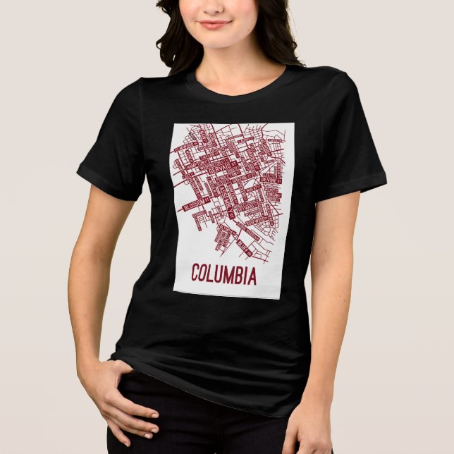 Red & White Abstract Graphic Tee (Front)