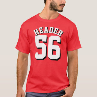 Red & White Adults | Sports Jersey Design T-Shirt