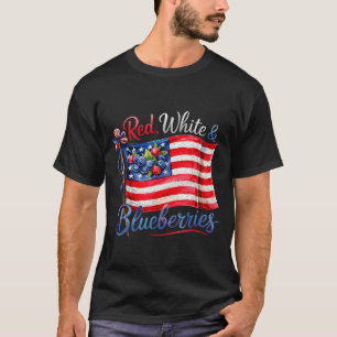 Red White & Blueberries Coquette Flag Bow Men T-Shirt
