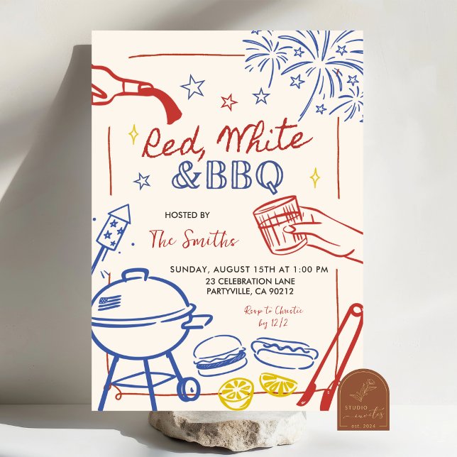 Red, White and BBQ Memorial Day Invitation (Creator Uploaded)