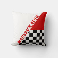 Red White and Black Checkerd Racing Theme and Name