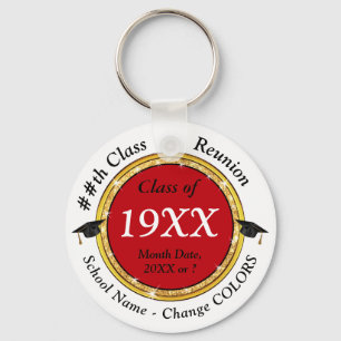 Red, White and Black, Class Reunion Gift Ideas,  Keychain