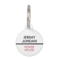 Red, White, and Black Key Ring Performer Bag Tag