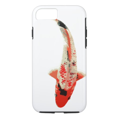 Red White and Black Koi Fish iPhone 87 Case