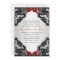 Red, white and Black lace Wedding Invitation