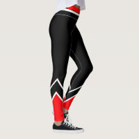 Red White and Black Leggings