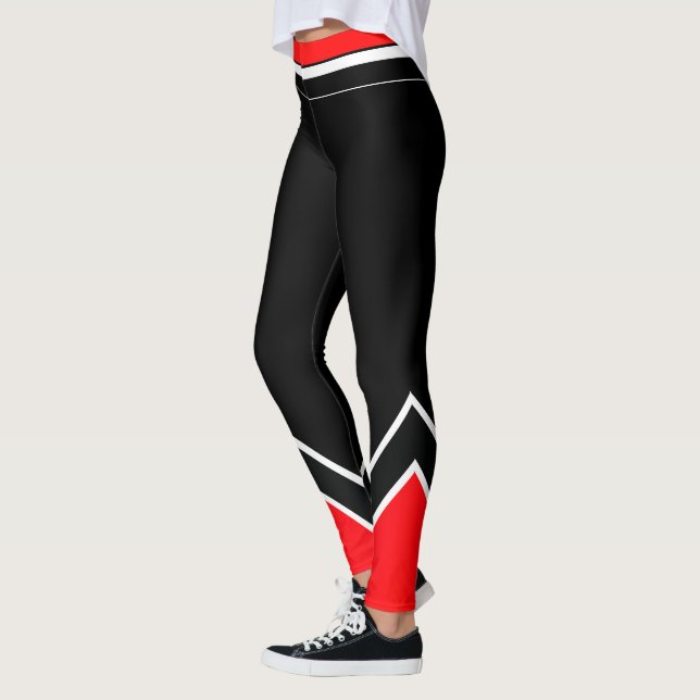 Red White and Black Leggings (Left)