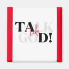 Red, white and black magnet