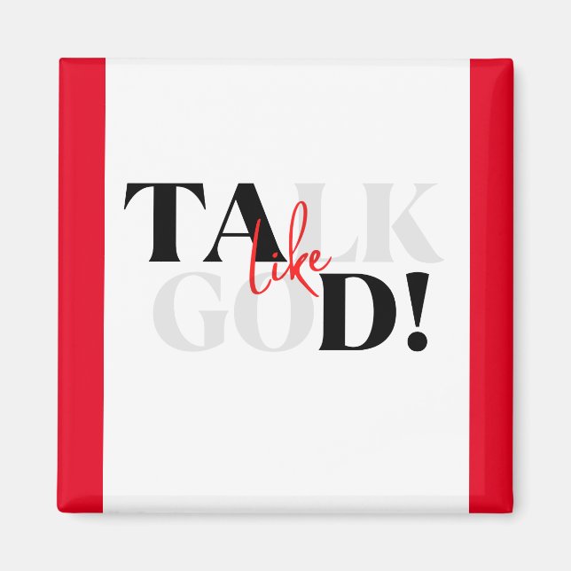 Red, white and black magnet (Front)