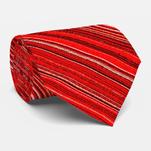 Red, White and Black Pattern Neck Tie