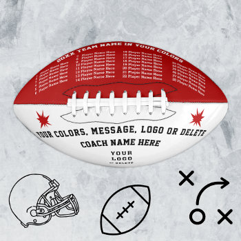 Red  White And Black Presents For Football Coaches by LittleLindaPinda at Zazzle